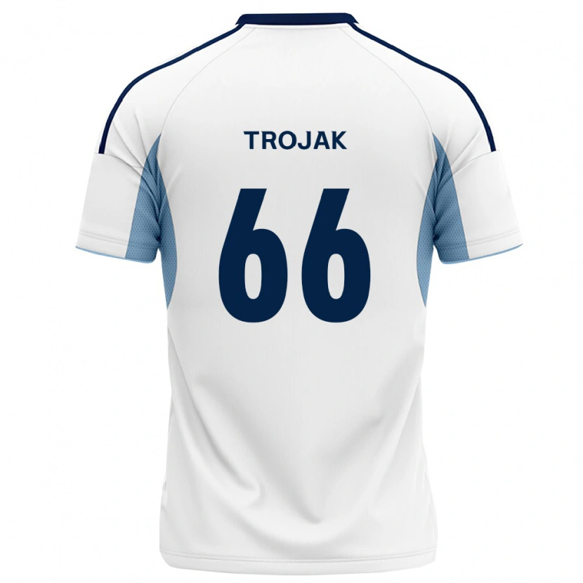 Danxen Bambino Maglia Milosz Trojak #66 Blu Reale Bianco Kit Gara Away 2026/27 Maglietta