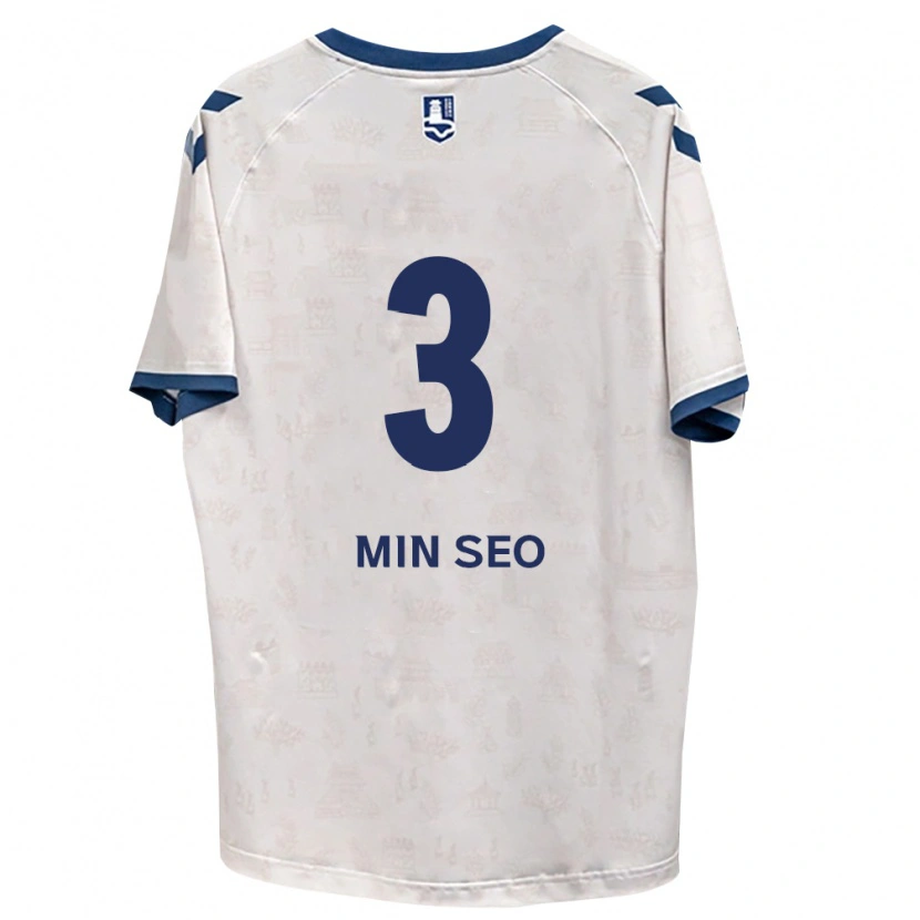 Danxen Bambino Maglia Min-Seo Park #3 Blu Reale Bianco Kit Gara Away 2026/27 Maglietta