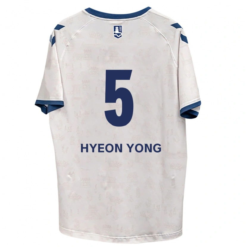 Danxen Bambino Maglia Hyeon-Yong Lee #5 Blu Reale Bianco Kit Gara Away 2026/27 Maglietta