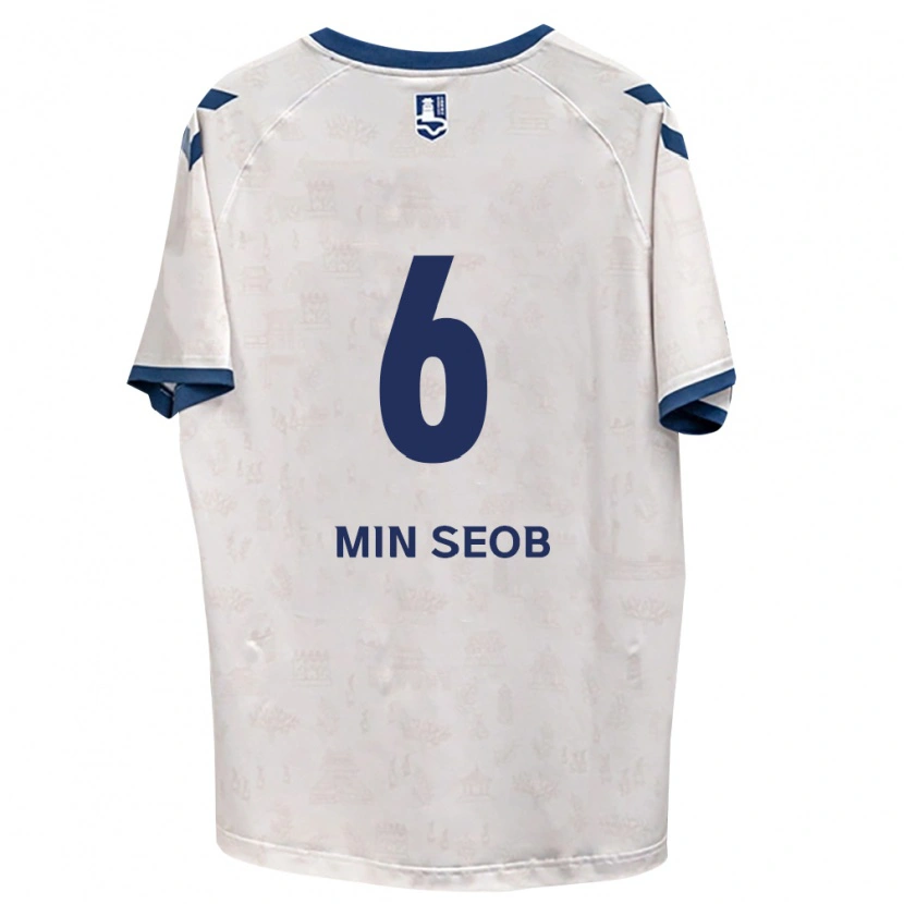 Danxen Bambino Maglia Min-Seob Song #6 Blu Reale Bianco Kit Gara Away 2026/27 Maglietta