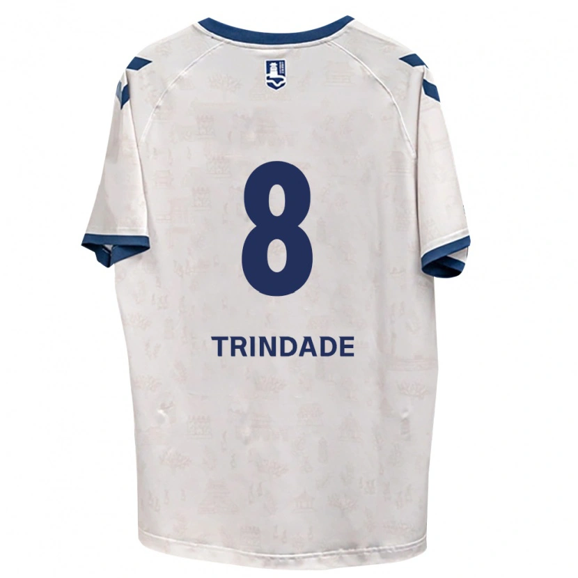 Danxen Bambino Maglia Matheus Trindade #8 Blu Reale Bianco Kit Gara Away 2026/27 Maglietta