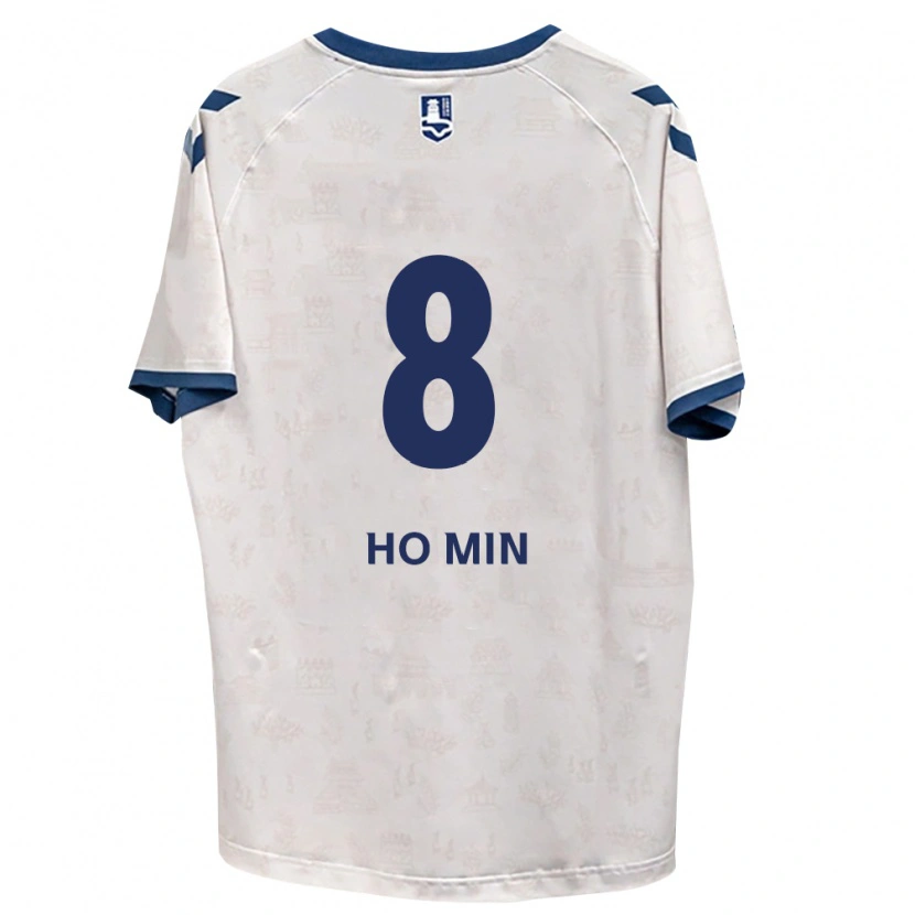 Danxen Bambino Maglia Ho-Min Kang #8 Blu Reale Bianco Kit Gara Away 2026/27 Maglietta