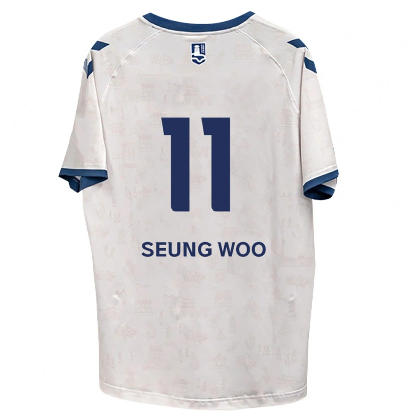 Danxen Bambino Maglia Seung-Woo Lee #11 Blu Reale Bianco Kit Gara Away 2026/27 Maglietta