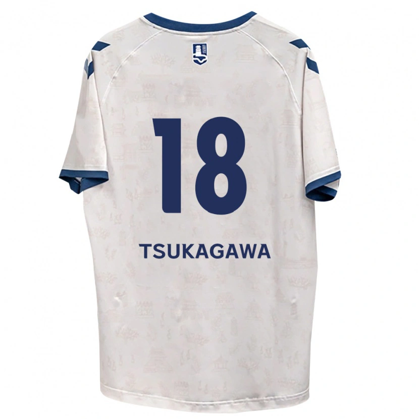 Danxen Bambino Maglia Koki Tsukagawa #18 Blu Reale Bianco Kit Gara Away 2026/27 Maglietta