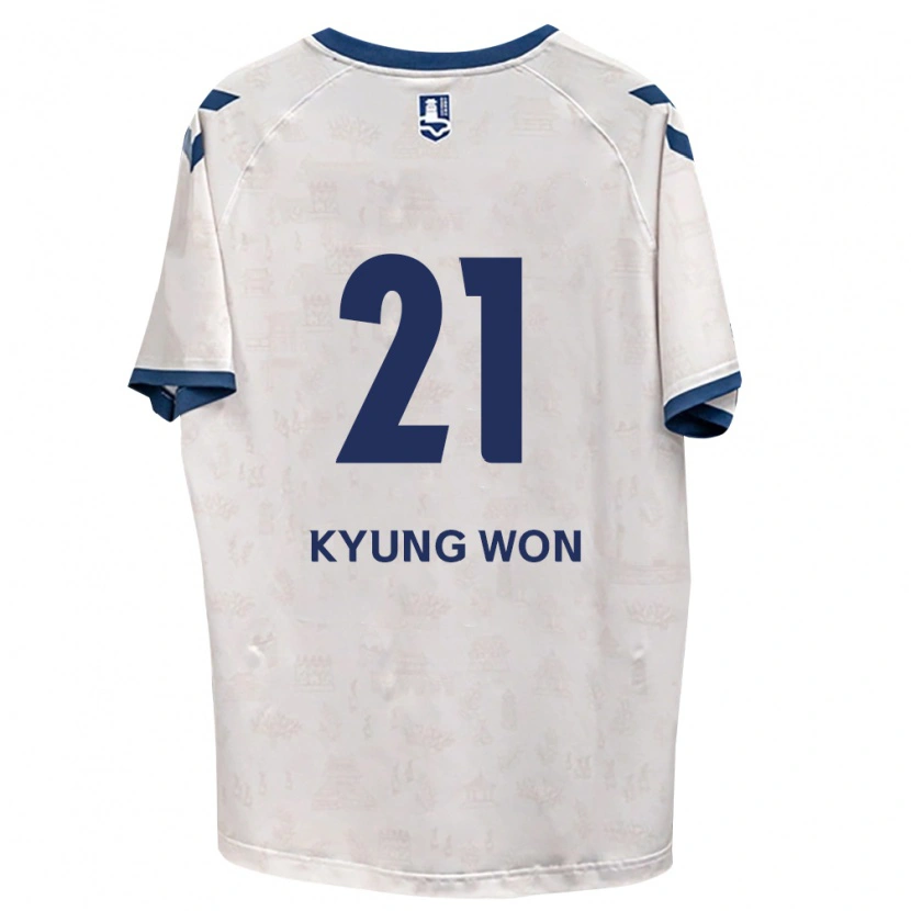 Danxen Bambino Maglia Kyung-Won Kwon #21 Blu Reale Bianco Kit Gara Away 2026/27 Maglietta