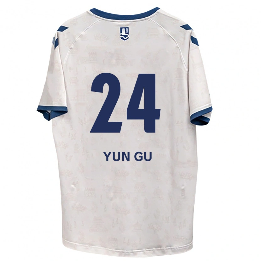 Danxen Bambino Maglia Yun-Gu Gang #24 Blu Reale Bianco Kit Gara Away 2026/27 Maglietta