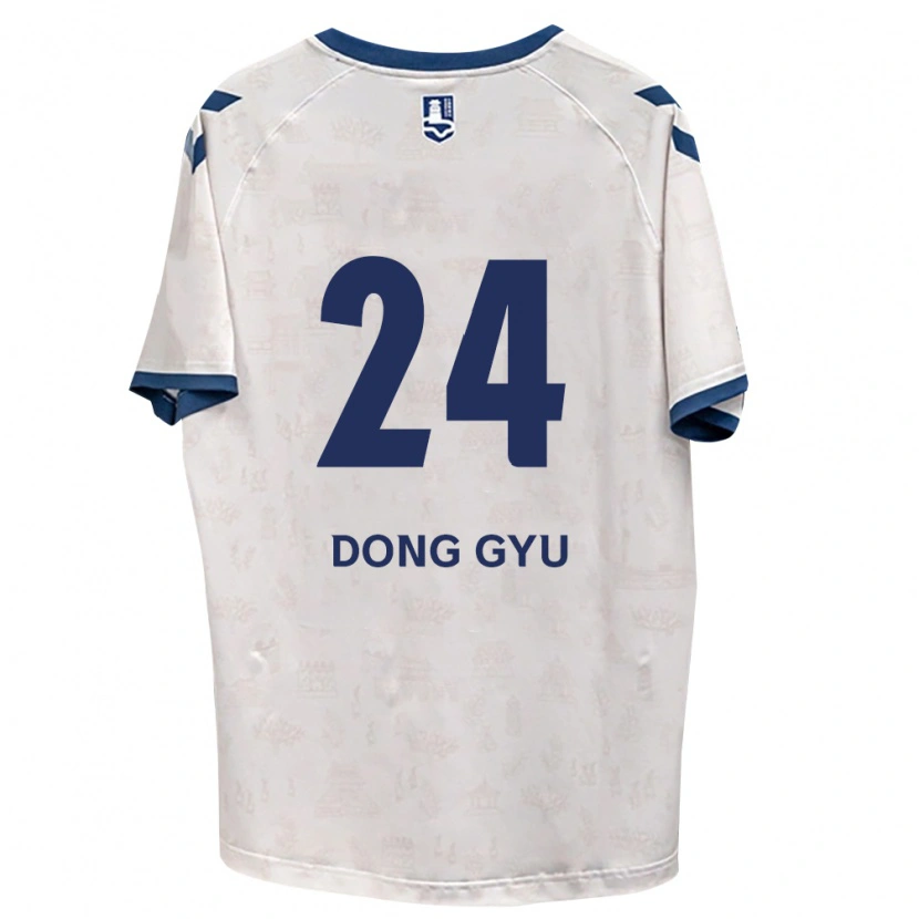 Danxen Bambino Maglia Dong-Gyu Lee #24 Blu Reale Bianco Kit Gara Away 2026/27 Maglietta