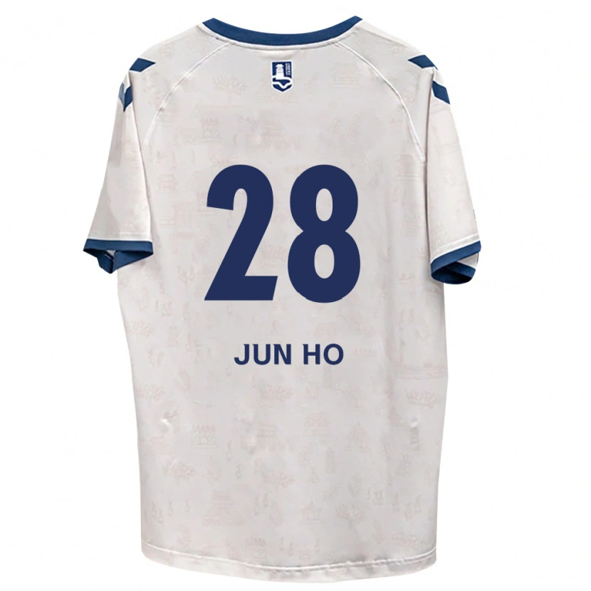 Danxen Bambino Maglia Jun-Ho Son #28 Blu Reale Bianco Kit Gara Away 2026/27 Maglietta