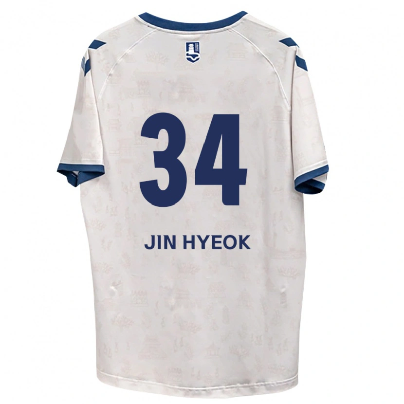 Danxen Bambino Maglia Jin-Hyeok Choi #34 Blu Reale Bianco Kit Gara Away 2026/27 Maglietta