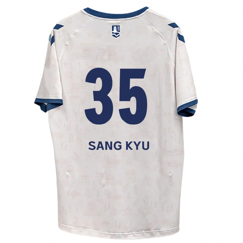 Danxen Bambino Maglia Sang-Kyu Han #35 Blu Reale Bianco Kit Gara Away 2026/27 Maglietta