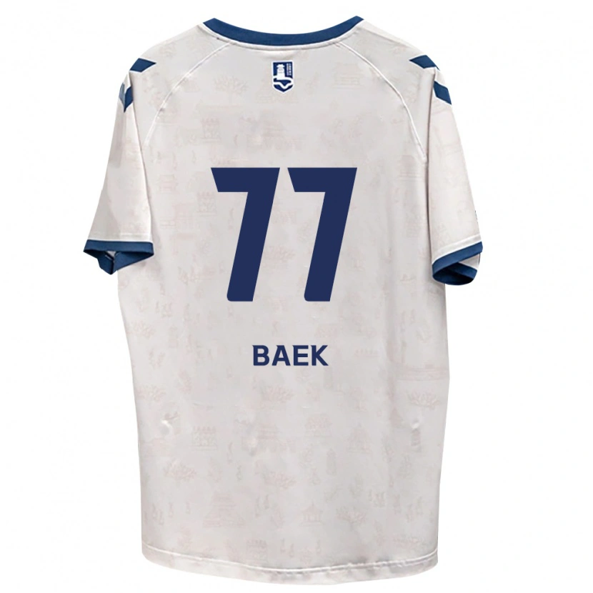 Danxen Bambino Maglia Kyeong Baek #77 Blu Reale Bianco Kit Gara Away 2026/27 Maglietta