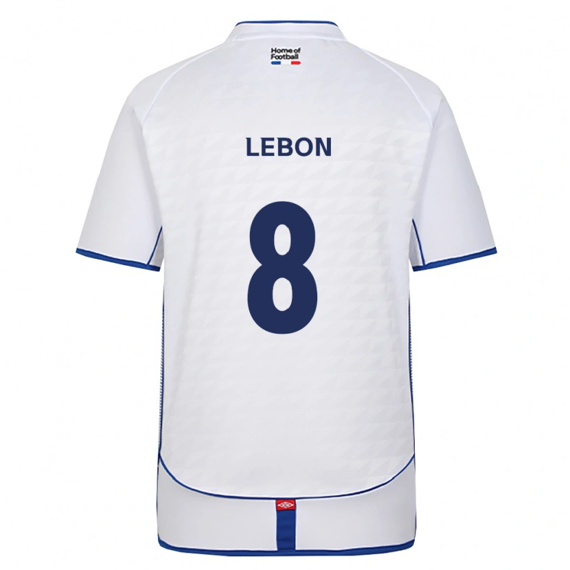 Danxen Bambino Maglia Keelan Lebon #8 Nero Bianco Rosso Kit Gara Away 2026/27 Maglietta