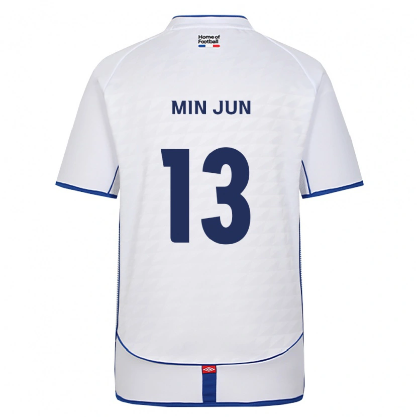 Danxen Bambino Maglia Min-Jun Yeo #13 Nero Bianco Rosso Kit Gara Away 2026/27 Maglietta