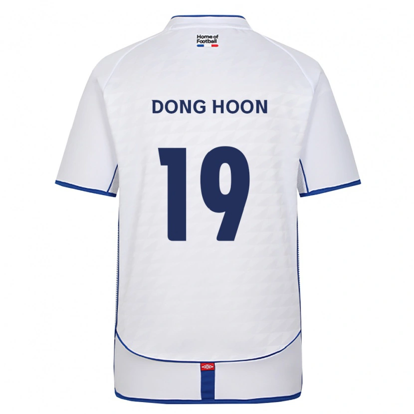 Danxen Bambino Maglia Dong-Hoon Kim #19 Nero Bianco Rosso Kit Gara Away 2026/27 Maglietta