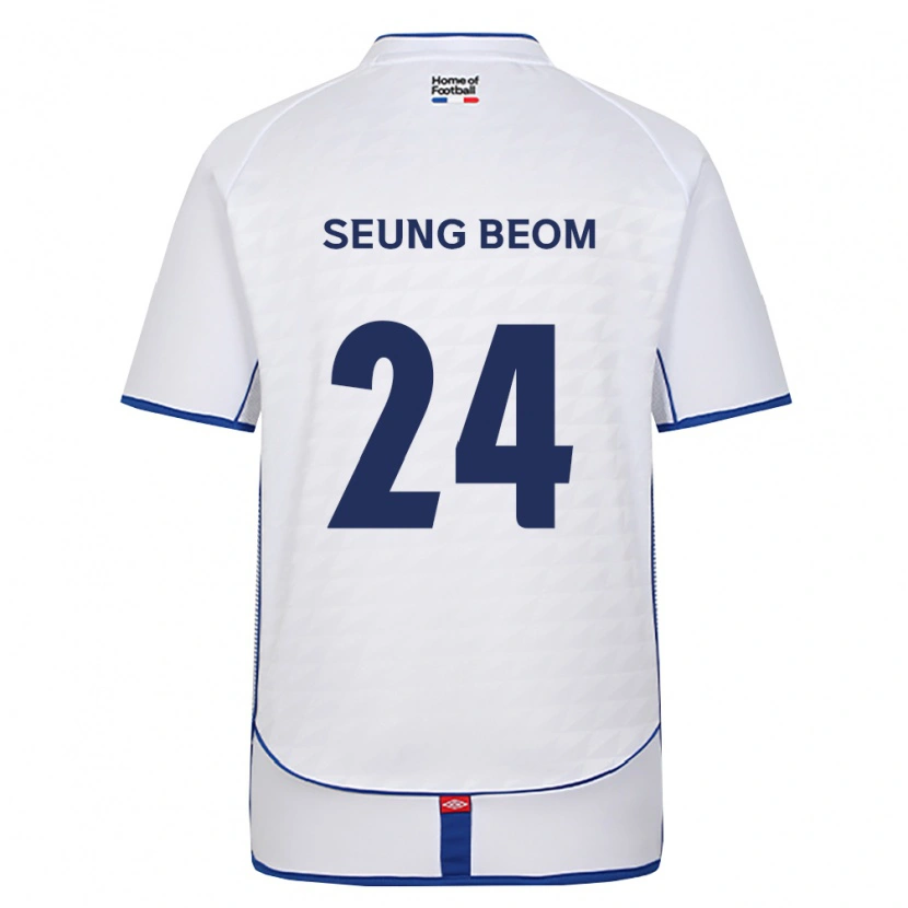 Danxen Bambino Maglia Seung-Beom Ko #24 Nero Bianco Rosso Kit Gara Away 2026/27 Maglietta