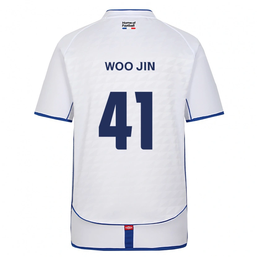 Danxen Bambino Maglia Woo-Jin Kim #41 Nero Bianco Rosso Kit Gara Away 2026/27 Maglietta