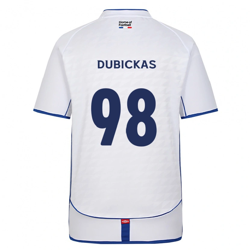 Danxen Bambino Maglia Edgaras Dubickas #98 Nero Bianco Rosso Kit Gara Away 2026/27 Maglietta