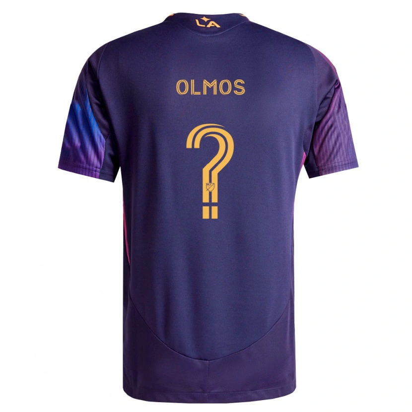 Danxen Bambino Maglia Justin Olmos #0 Viola Scuro Giallo Kit Gara Away 2026/27 Maglietta