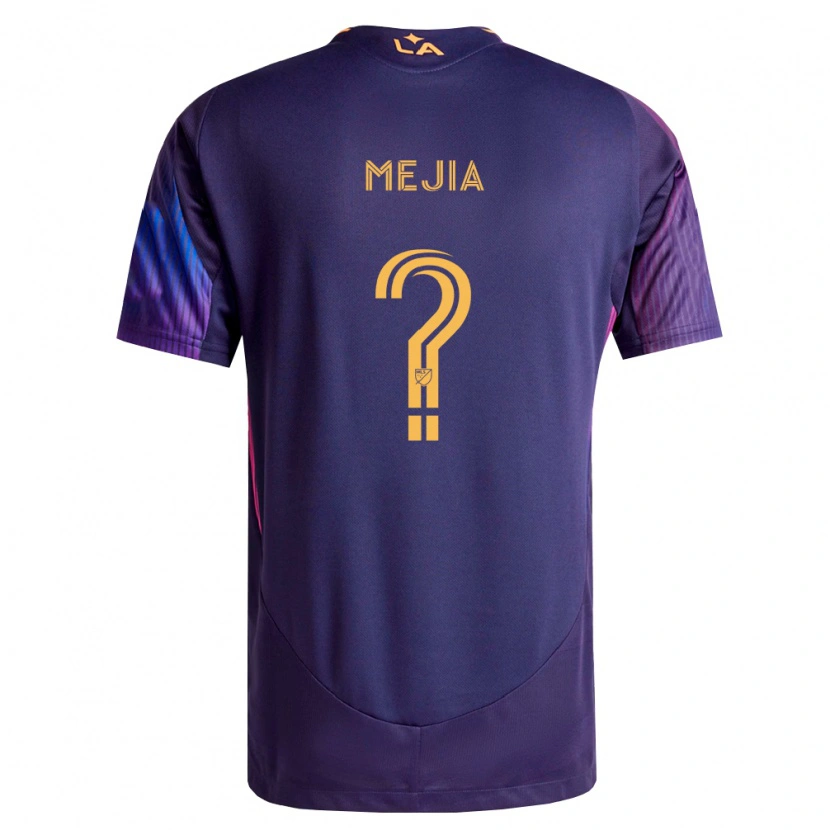 Danxen Bambino Maglia Robert Mejia #0 Viola Scuro Giallo Kit Gara Away 2026/27 Maglietta