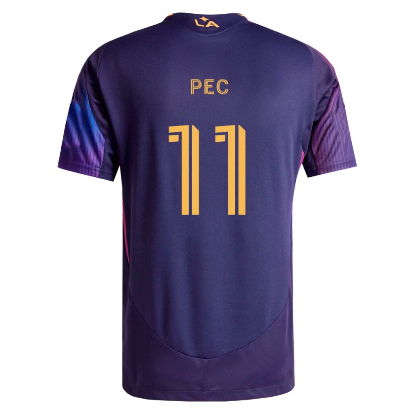 Danxen Bambino Maglia Gabriel Pec #11 Viola Scuro Giallo Kit Gara Away 2026/27 Maglietta
