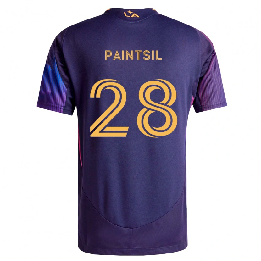 Danxen Bambino Maglia Joseph Paintsil #28 Viola Scuro Giallo Kit Gara Away 2026/27 Maglietta