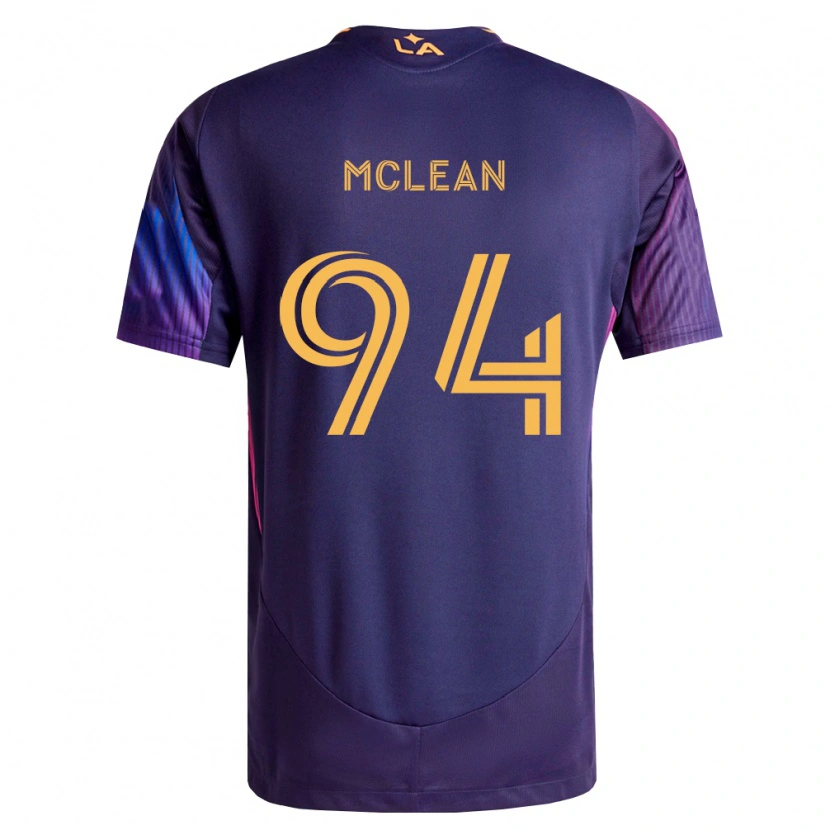 Danxen Bambino Maglia Mateo Mclean #94 Viola Scuro Giallo Kit Gara Away 2026/27 Maglietta