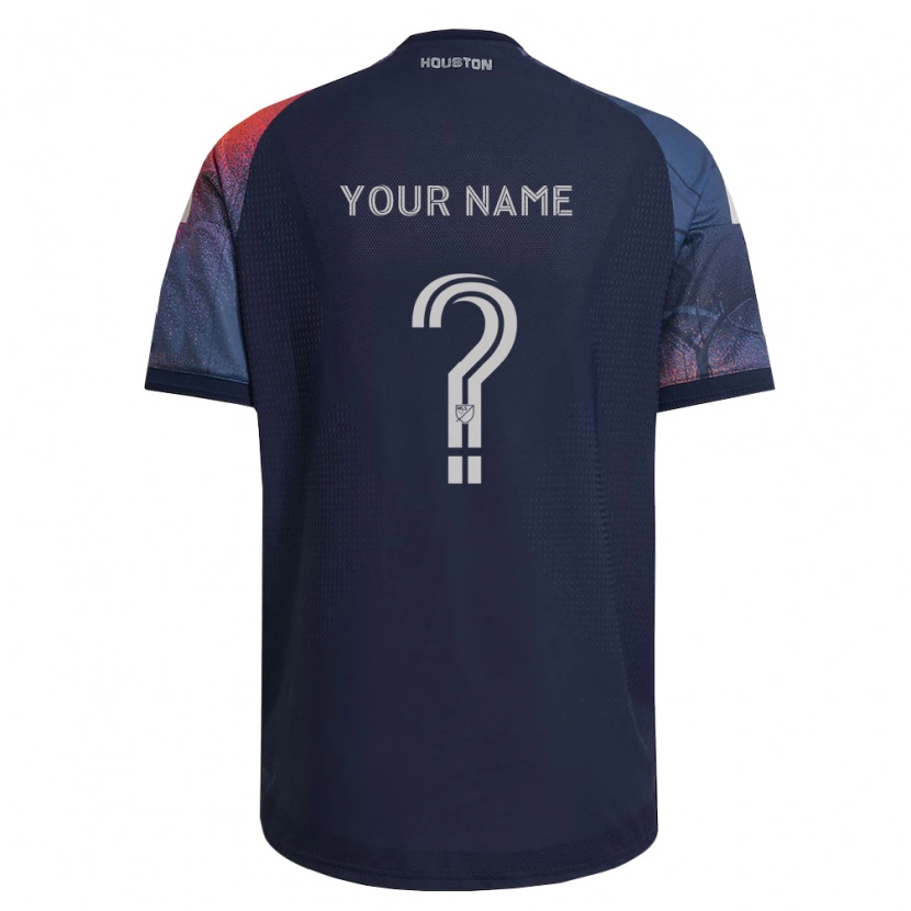 Danxen Bambino Maglia Il Tuo Nome #0 Blu Scuro Bianco Arancio Kit Gara Away 2026/27 Maglietta