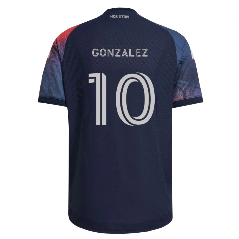 Danxen Bambino Maglia Yair González #10 Blu Scuro Bianco Arancio Kit Gara Away 2026/27 Maglietta