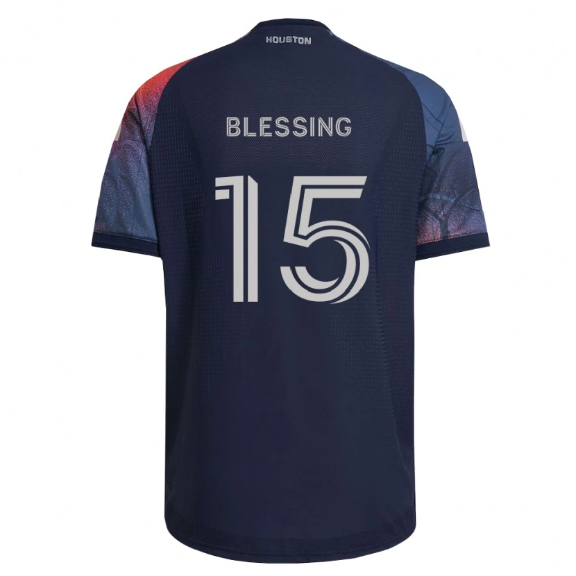 Danxen Bambino Maglia Latif Blessing #15 Blu Scuro Bianco Arancio Kit Gara Away 2026/27 Maglietta