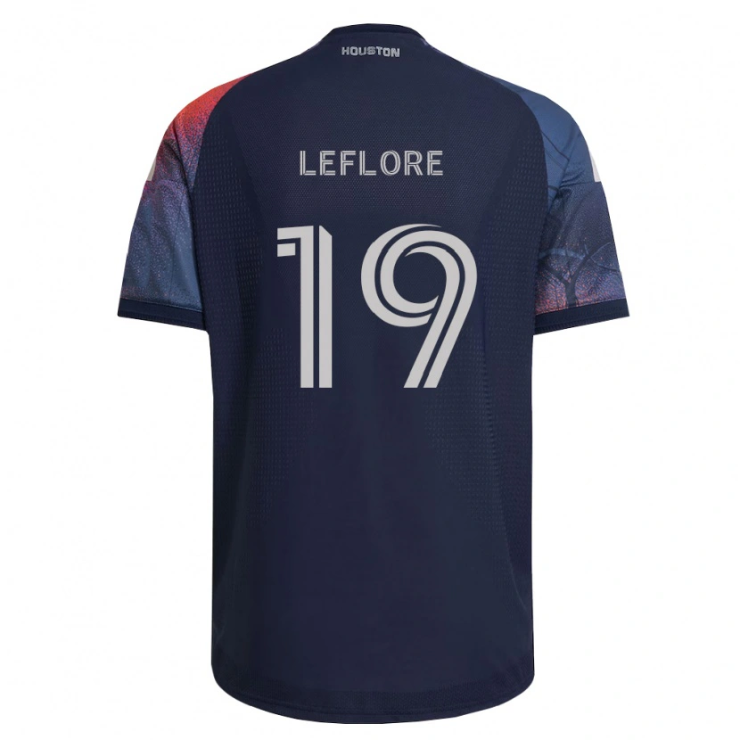 Danxen Bambino Maglia Isaiah Leflore #19 Blu Scuro Bianco Arancio Kit Gara Away 2026/27 Maglietta