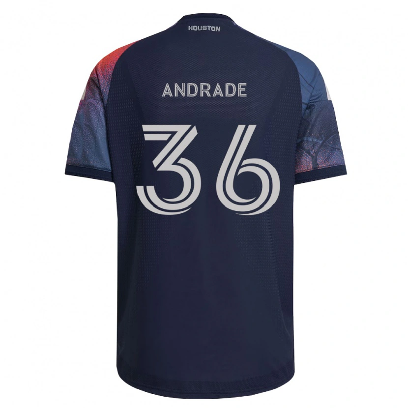 Danxen Bambino Maglia Felipe Andrade #36 Blu Scuro Bianco Arancio Kit Gara Away 2026/27 Maglietta