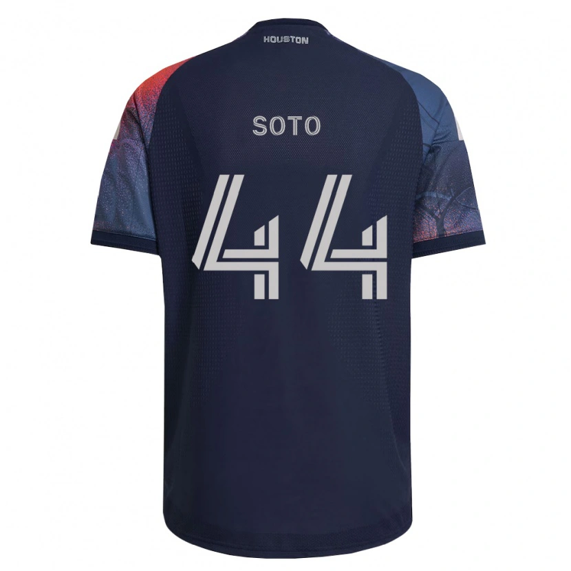 Danxen Bambino Maglia Ezekiel Soto #44 Blu Scuro Bianco Arancio Kit Gara Away 2026/27 Maglietta