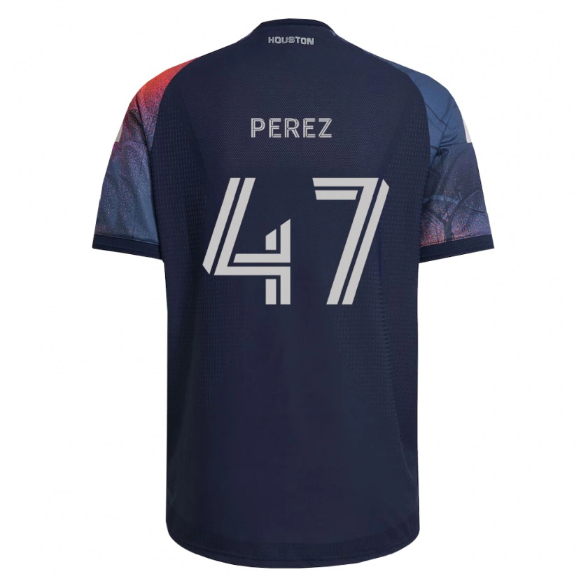 Danxen Bambino Maglia Jaizhiño Perez #47 Blu Scuro Bianco Arancio Kit Gara Away 2026/27 Maglietta