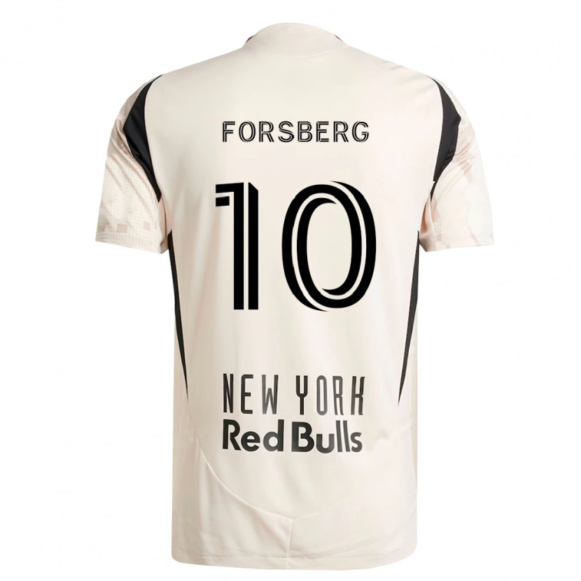 Danxen Bambino Maglia Emil Forsberg #10 Bianco Sporco Rosso Nero Kit Gara Away 2026/27 Maglietta