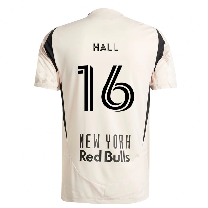 Danxen Bambino Maglia Julian Hall #16 Bianco Sporco Rosso Nero Kit Gara Away 2026/27 Maglietta