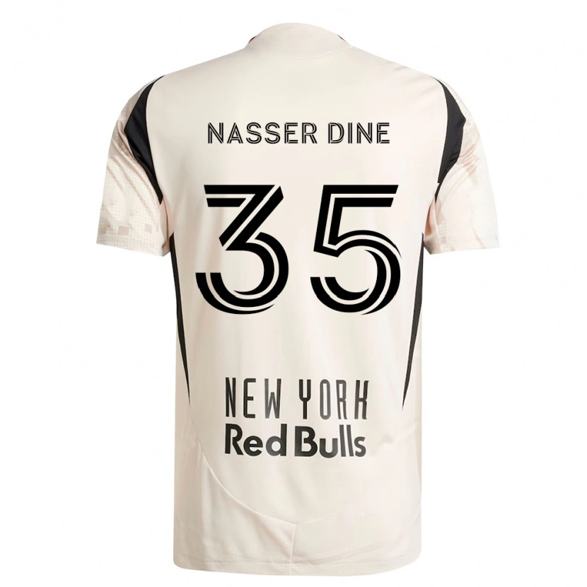 Danxen Bambino Maglia Abdellahi Nasser Dine #35 Bianco Sporco Rosso Nero Kit Gara Away 2026/27 Maglietta