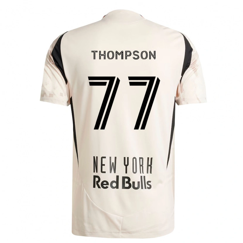 Danxen Bambino Maglia Amos Shapiro-Thompson #77 Bianco Sporco Rosso Nero Kit Gara Away 2026/27 Maglietta