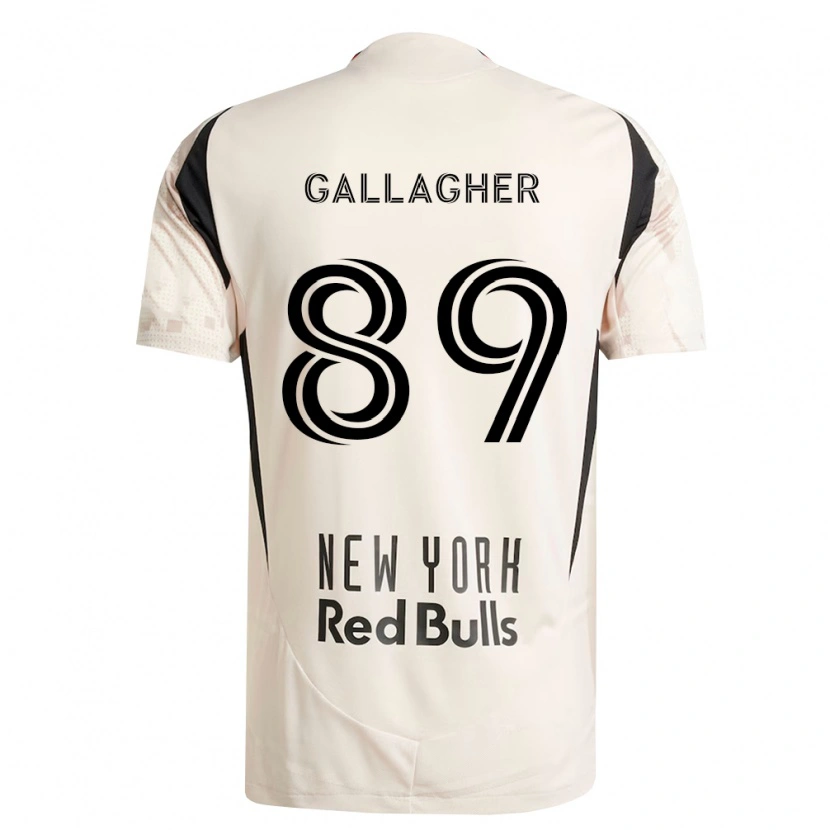 Danxen Bambino Maglia Christian Gallagher #89 Bianco Sporco Rosso Nero Kit Gara Away 2026/27 Maglietta