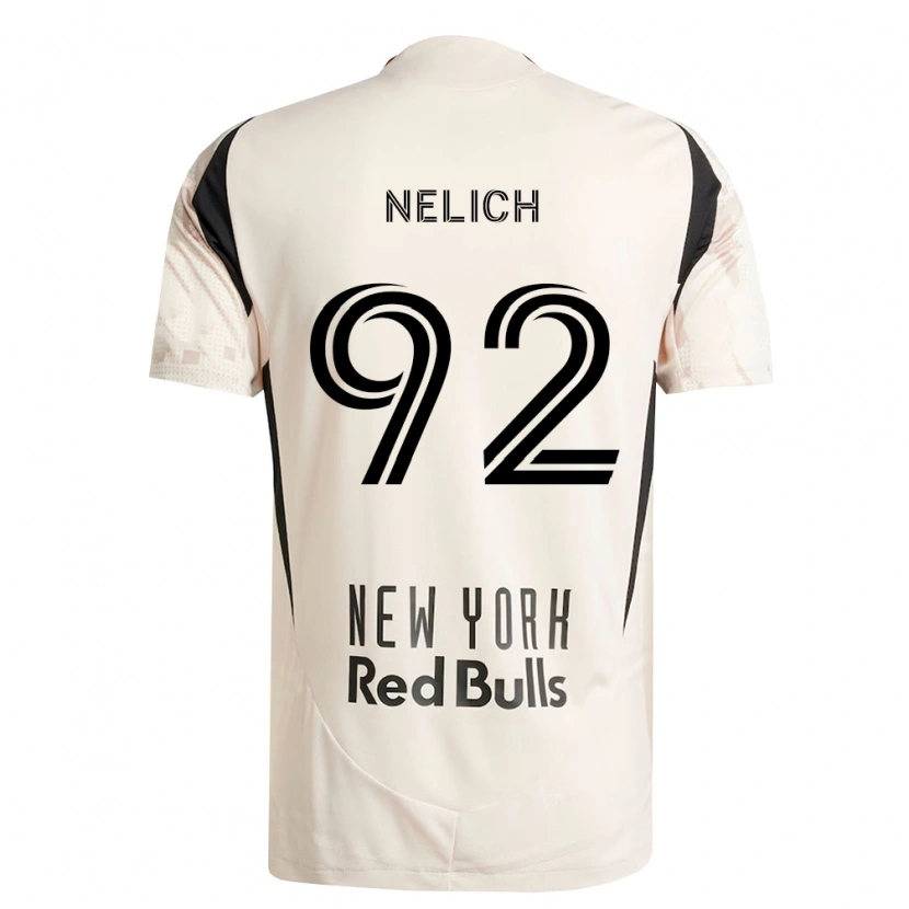 Danxen Bambino Maglia Dennis Nelich #92 Bianco Sporco Rosso Nero Kit Gara Away 2026/27 Maglietta