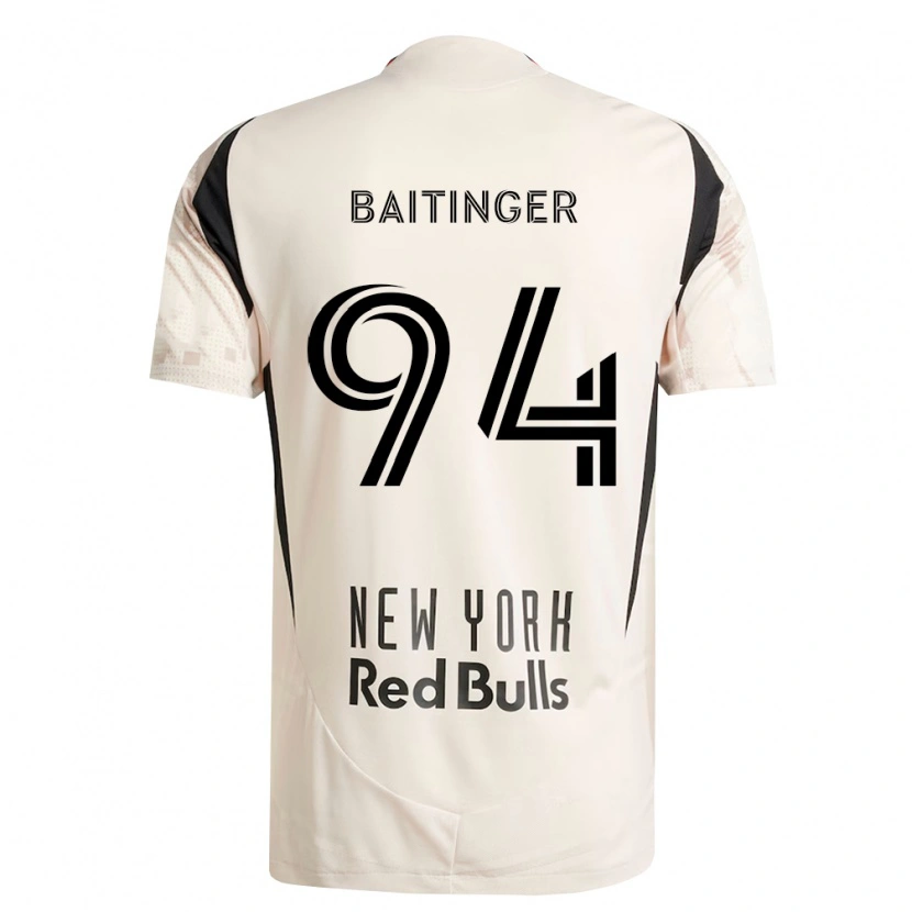 Danxen Bambino Maglia Sean Baitinger #94 Bianco Sporco Rosso Nero Kit Gara Away 2026/27 Maglietta