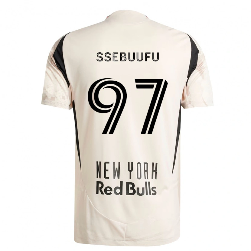 Danxen Bambino Maglia Frank Ssebuufu #97 Bianco Sporco Rosso Nero Kit Gara Away 2026/27 Maglietta