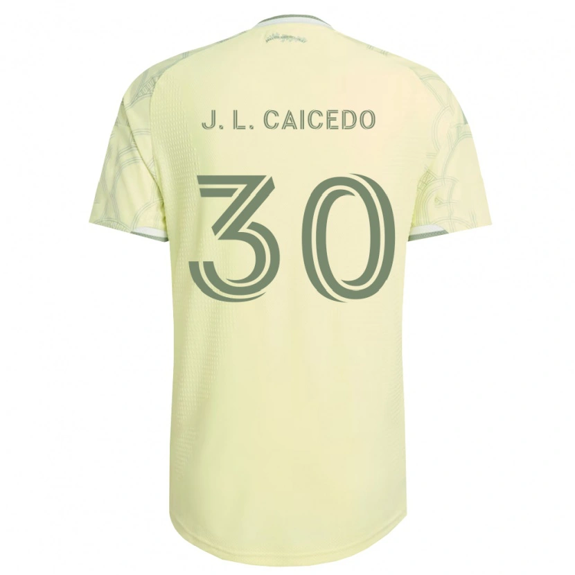 Danxen Bambino Maglia José Caicedo #30 Bianco Beige Kit Gara Away 2026/27 Maglietta