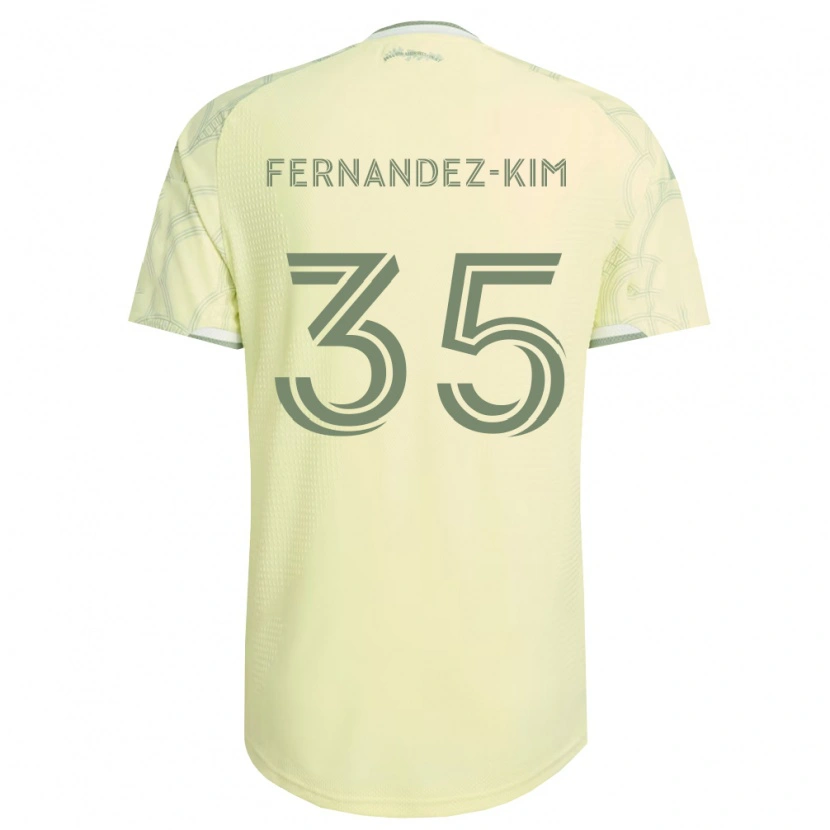 Danxen Bambino Maglia Lucas Fernandez-Kim #35 Bianco Beige Kit Gara Away 2026/27 Maglietta