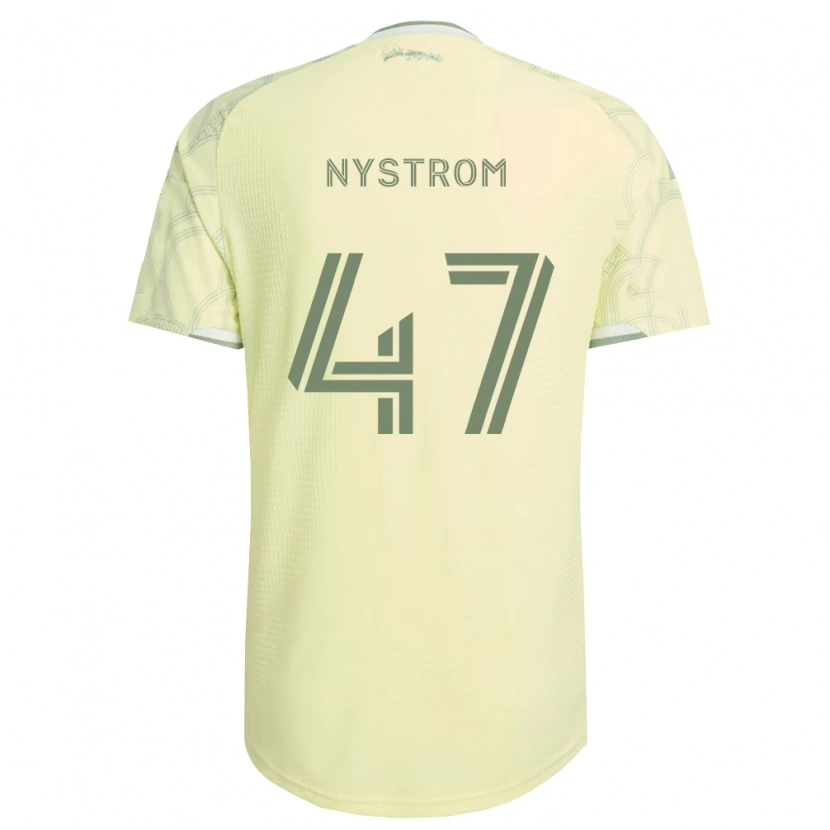 Danxen Bambino Maglia Maximo Nystrom #47 Bianco Beige Kit Gara Away 2026/27 Maglietta