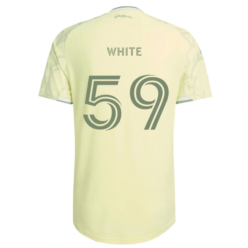 Danxen Bambino Maglia Dario White #59 Bianco Beige Kit Gara Away 2026/27 Maglietta