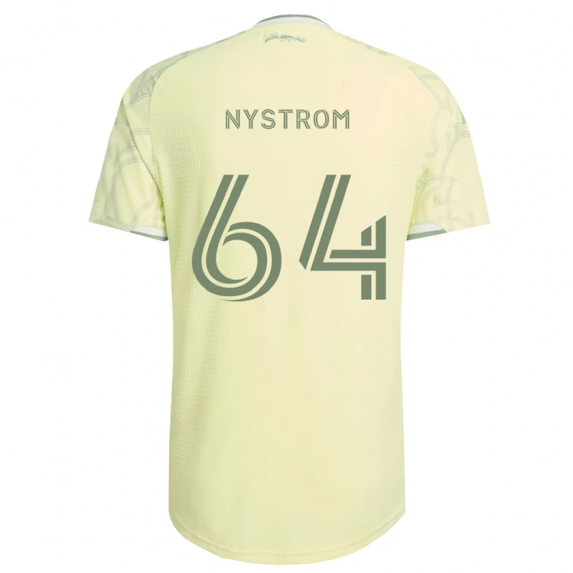 Danxen Bambino Maglia August Nystrom #64 Bianco Beige Kit Gara Away 2026/27 Maglietta