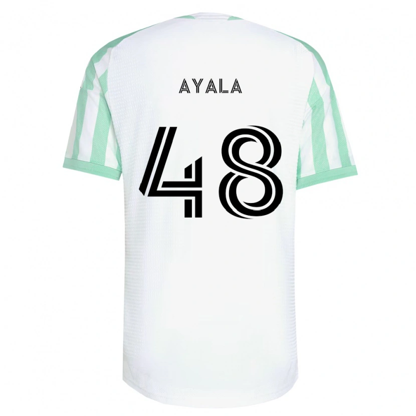 Danxen Bambino Maglia Christian Ayala #48 Verde Chiaro Nero Bianco Kit Gara Away 2026/27 Maglietta