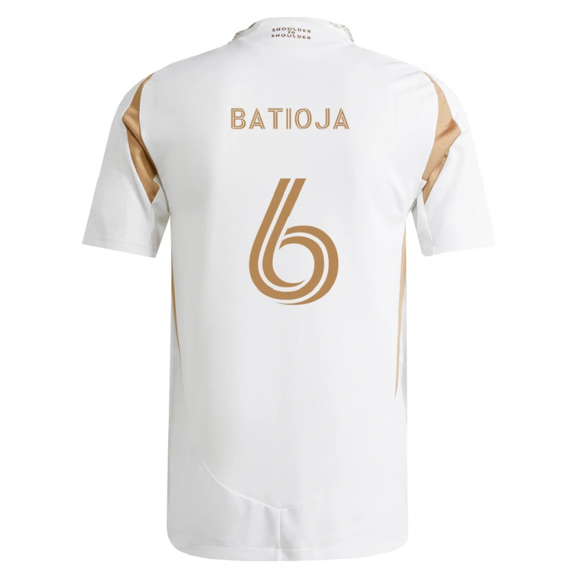 Danxen Bambino Maglia Jeremy Batioja #6 Bianco Marrone Kit Gara Away 2026/27 Maglietta