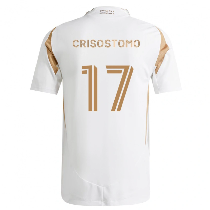 Danxen Bambino Maglia Danny Crisostomo #17 Bianco Marrone Kit Gara Away 2026/27 Maglietta