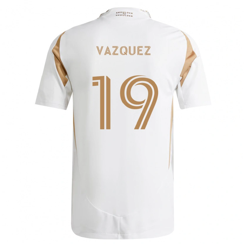 Danxen Bambino Maglia Favian Vazquez #19 Bianco Marrone Kit Gara Away 2026/27 Maglietta